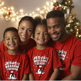 Christmas Jesus Is the Reason Snowman T-Shirt - Adult-Lange General Store