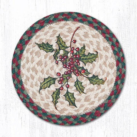 Christmas Joy Holly Braided Trivets-Lange General Store