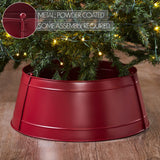 Christmas Tree Collar Metal Burgundy-Lange General Store