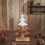 Christmas Tree Two Toned Wooden Figurine-Lange General Store