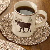 Cocoa & White Braided Trivet 8" Set-Lange General Store
