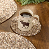 Cocoa & White Braided Trivet 8" Set-Lange General Store