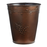 Copper Pine Waste Basket-Lange General Store