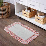 Coral Buffalo Check Bath Mat-Lange General Store