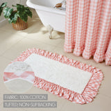 Coral Buffalo Check Bath Mat-Lange General Store