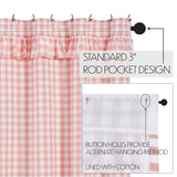 Coral Ann Buffalo Check Ruffled Shower Curtain-Lange General Store