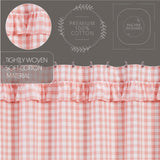 Coral Ann Buffalo Check Ruffled Shower Curtain-Lange General Store