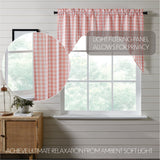 Coral Ann Buffalo Check Swag Curtains-Lange General Store