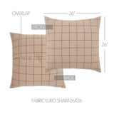 Correll Burgundy & Natural Euro Sham