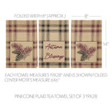 Connell Pinecone Plaid Tea Towel Set-Lange General Store