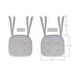Cottage Blue Check Chair Pad-Lange General Store