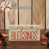 Count Your Many Blessings Sign-Lange General Store