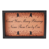 Count Your Many Blessings Vine Prim Stars Wall Sign-Lange General Store