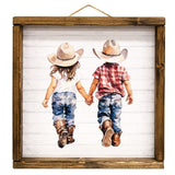 Country Boy & Girl Framed Print-Lange General Store