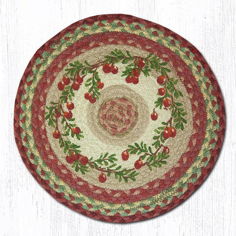 Cranberries Braided Chair Pad-Lange General Store