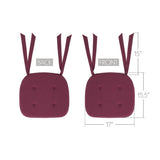 Cranberry Burgundy Solid Chair Pad-Lange General Store