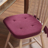 Cranberry Burgundy Solid Chair Pad-Lange General Store