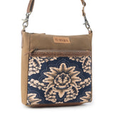 Crestbloom Navy Vintage Crossbody Bag
