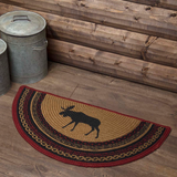 Cumberland Moose Braided Half Circle Rug-Lange General Store