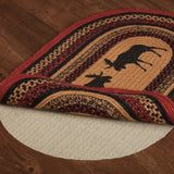 Cumberland Moose Braided Oval Rug-Lange General Store