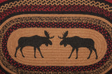 Cumberland Moose Braided Oval Rug-Lange General Store