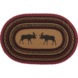 Cumberland Moose Braided Oval Rug-Lange General Store