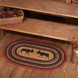 Cumberland Moose Braided Oval Rug-Lange General Store