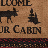 Cumberland Moose Welcome To Our Cabin Braided Rectange Rug-Lange General Store