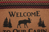 Cumberland Moose Welcome To Our Cabin Braided Rectange Rug-Lange General Store