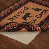 Cumberland Moose Welcome To Our Cabin Braided Rectange Rug-Lange General Store