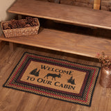 Cumberland Moose Welcome To Our Cabin Braided Rectange Rug-Lange General Store