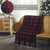 Cumberland Red Black Plaid Throw-Lange General Store