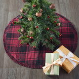 Cumberland Red Black Plaid Tree Skirt-Lange General Store