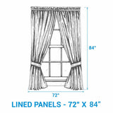 Amphora Plaid Long Panel Curtains 84"