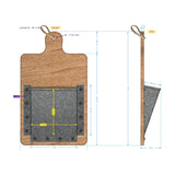Cutting Board with Galvanized Wall Pocket-Lange General Store