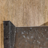 Cutting Board with Galvanized Wall Pocket-Lange General Store