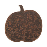Dark Wooden Carved Vine Pumpkin-Lange General Store