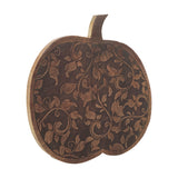 Dark Wooden Carved Vine Pumpkin-Lange General Store