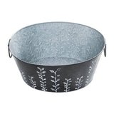 Debossed Vines Galvanized Metal Tub-Lange General Store