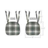 Deep Moss Green Plaid Chair Pad-Lange General Store