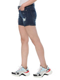 Distressed Denim Shorts-Lange General Store