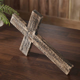 Distressed Grey FAITH Wooden Cross-Lange General Store