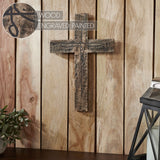 Distressed Grey FAITH Wooden Cross-Lange General Store