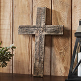 Distressed Grey FAITH Wooden Cross-Lange General Store