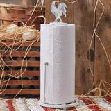 Distressed Rooster Paper Towel Holder-Lange General Store