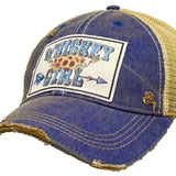Distressed Trucker Cap - Whiskey Girl-Lange General Store