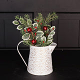Distressed White Metal Star Pitcher-Lange General Store