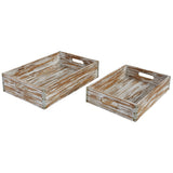 Distressed Wood Crate Set-Lange General Store