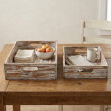 Fresh square lifestyle image of the Distressed Wood Crate Set