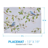 Dogwoods And Blue Birds Placemats-Lange General Store
